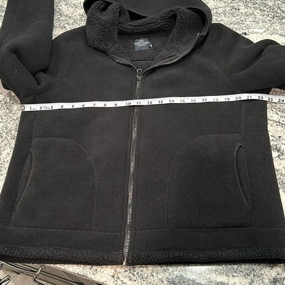 Faded Glory, size XL (16 to 18), black, long sleeve, zipup Sherpa hoodie/pockets - Picture 8 of 10